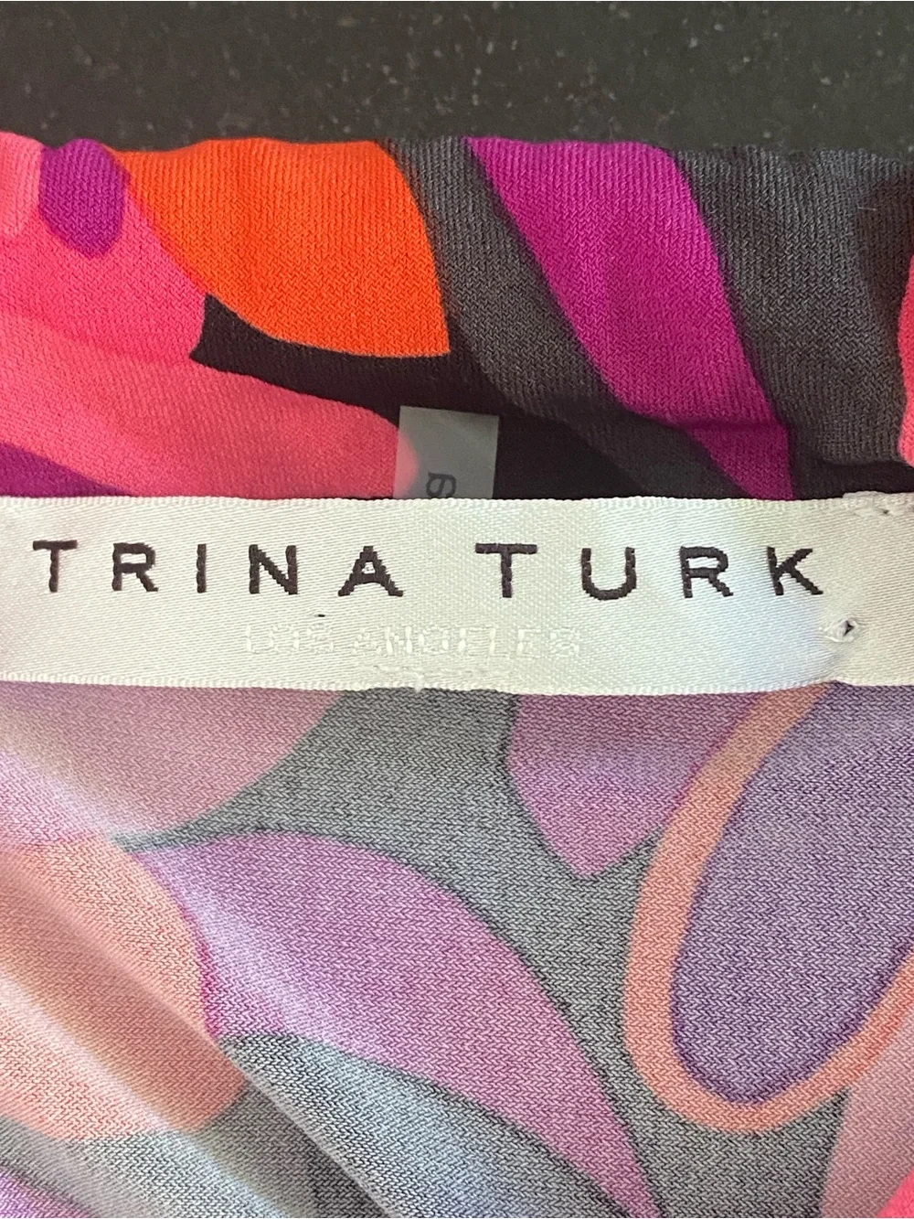 Trina Turk Juju Knit Vibrant Floral Halter Tie Dress Medium Tropical Mod Retro - Picture 6 of 10